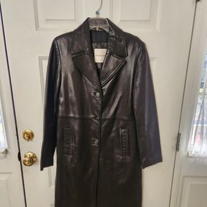 ANDREW MARC LEATHER COAT